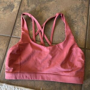 Orange lululemon sports bra